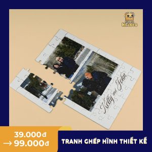 Tranh Ghép Hinh In Theo Yêu Cầu - Puzzle Cá Nhân Hóa Size A5 A4 A3, Quà Tặng Ý Nghĩa